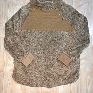 Cozy Brown Sweater with Button Detail